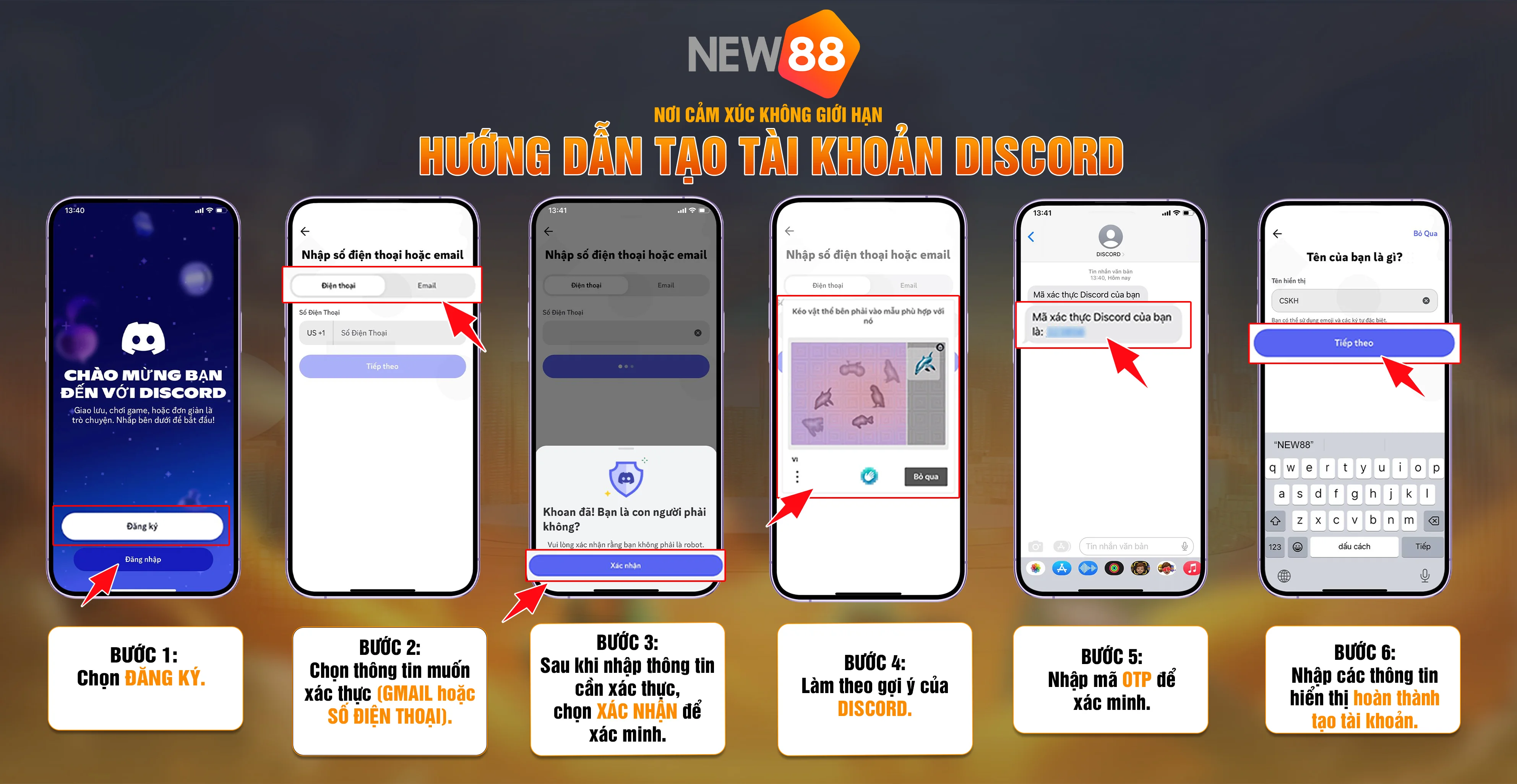 Đăng nhập Discord và tham gia máy chủ