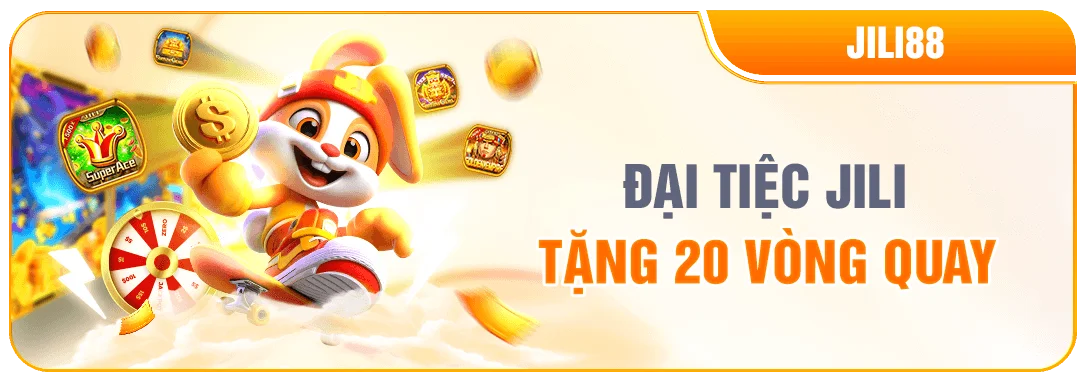 ĐẠI TIỆC JILI — TẶNG 20 VÒNG QUAY MAY MẮN (JILI88)