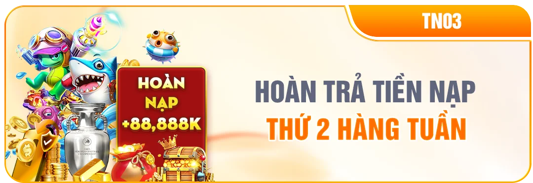 NEW88 HOÀN TRẢ TIỀN NẠP THỨ 2 HÀNG TUẦN (TN03)