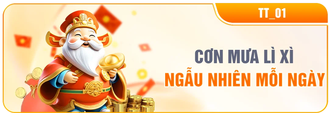 NEW88 CƠN MƯA LÌ XÌ NGẪU NHIÊN MỖI NGÀY (TT01)